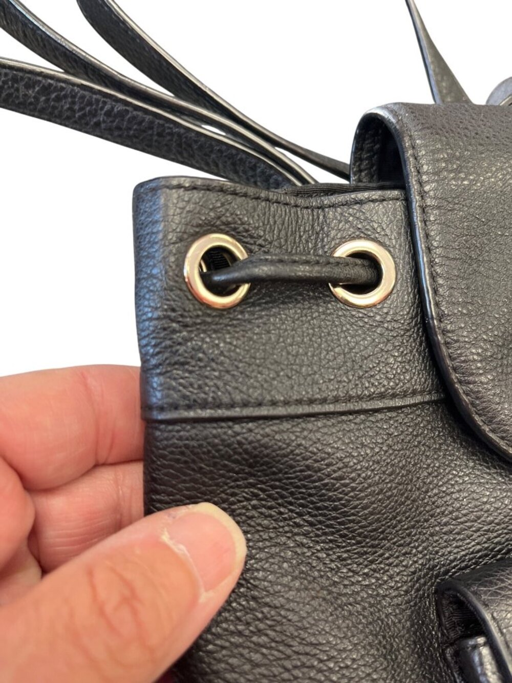 Coach F37621 wms black leather pebbled mini backpack SKU 10-048 - Picture 6 of 16
